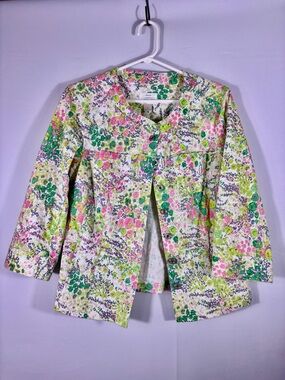 NWT Christopher & Banks Floral Cottagecore Cotton Jacket Lightweight Size M